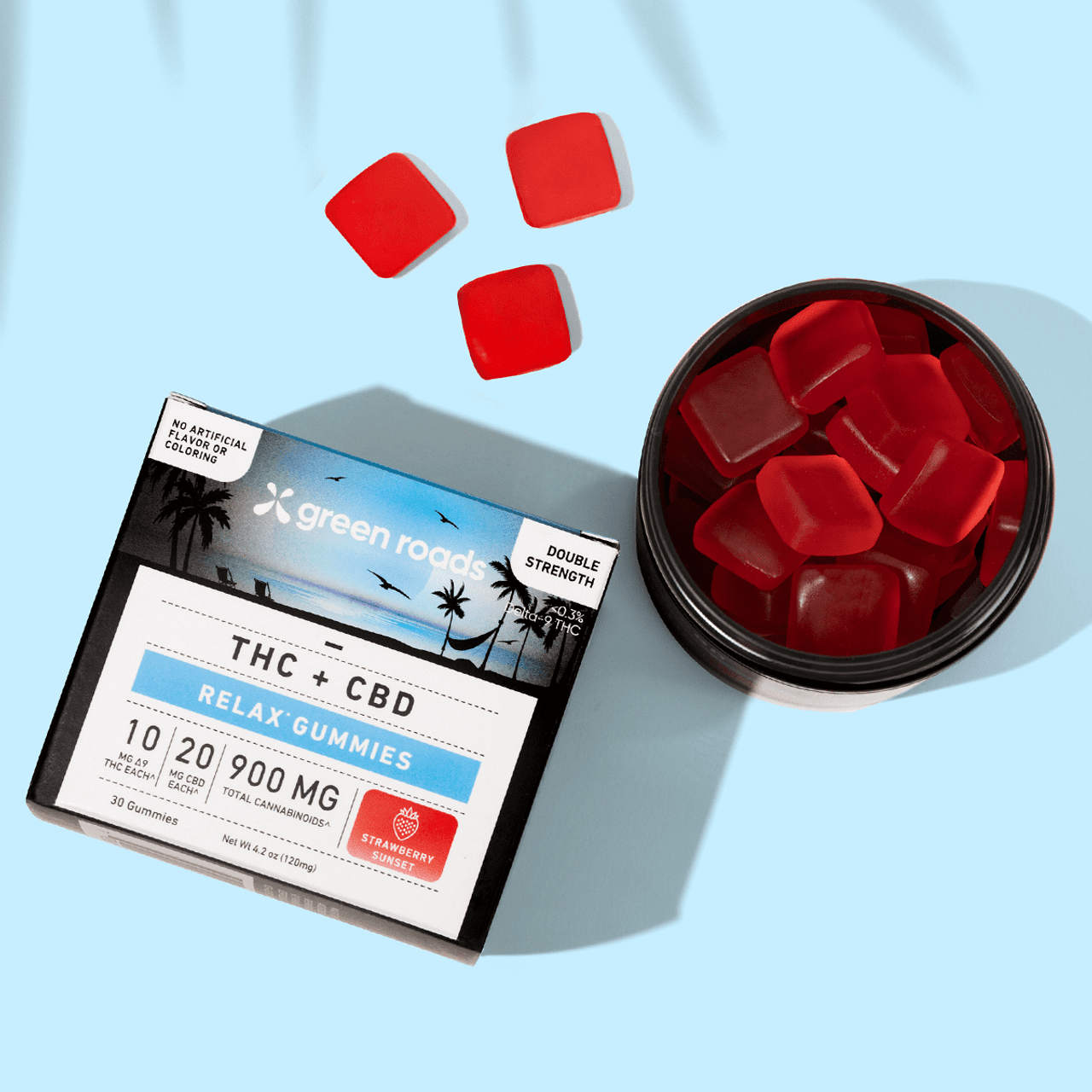 Gummies-THC-CBD-Strawberry-Sunset-30ct-Overhead-WEB_1__96915